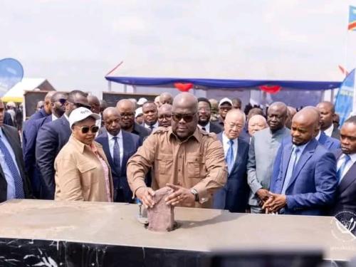 Félix Tshisekedi lance les travaux de la Cité Industrielle Sino-congolaise et de la Plate-Forme Hospitalière « Infirmière Maman Marthe KASALU.
