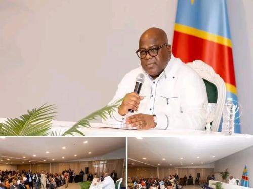 Le Président Félix Tshisekedi annonce l'aboutissement heureux des processus de Doha et de Washington à la diaspora congolaise de Brésil, à Belém