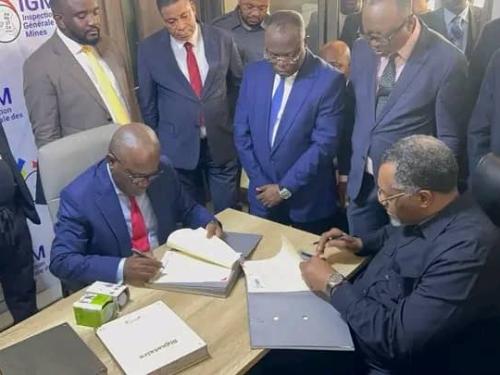 Inspection Générale des Mines : Remise et reprise entre Kaku Kingwa Biso Didier et Kabengele Mendy Raphaël.