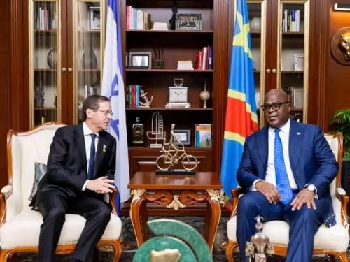Tête à tête entre Félix Tshisekedi et son homologue Israélien Isaac Herzog à Kinshasa.